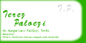 terez paloczi business card